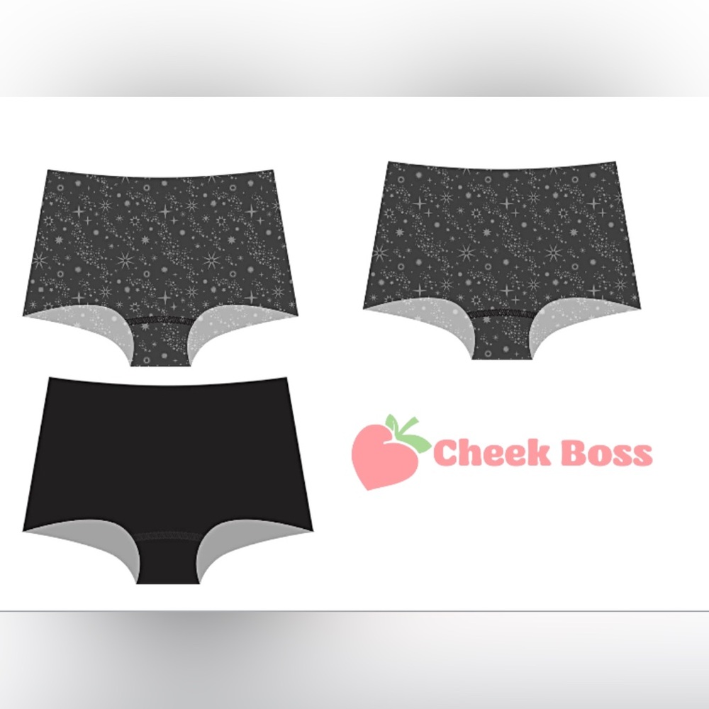New authentic Cheek Boss 3 pack sz Medium Boy Shorts underwear panties